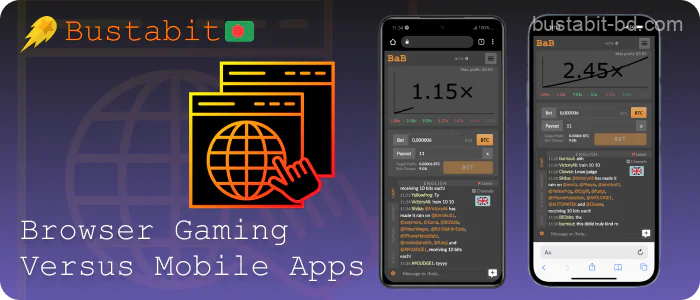 Comparison of Bustabit Mobile App and Browser Version