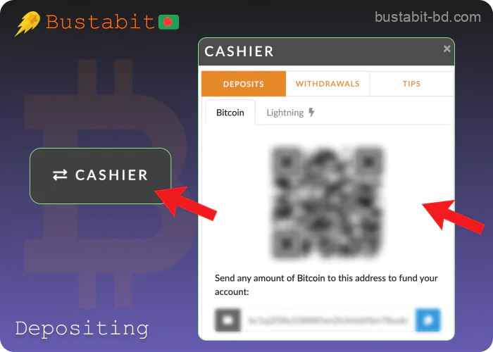 Instructions on how to deposit to Bustabit Bangladesh with Bitcoin