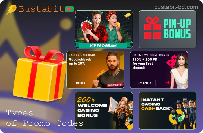 Common Types of Bustabit Promo Codes for Bengali Players